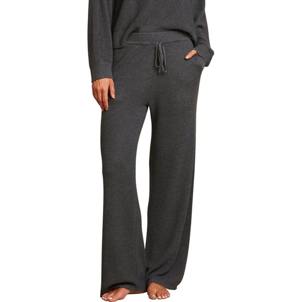 Barefoot Dreams Womens Luxeblend Waffle Knit Ankle Pant